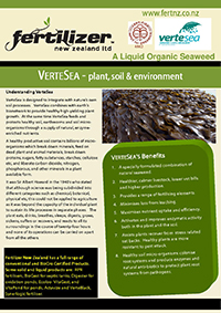 VerteSea Fertiliser fertilizer nz organic liquid humate phosphate calcium nitrogen magnesium microbes